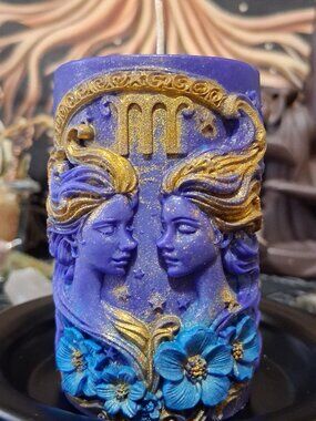 Gemini Celestial Twins Pillar Candle